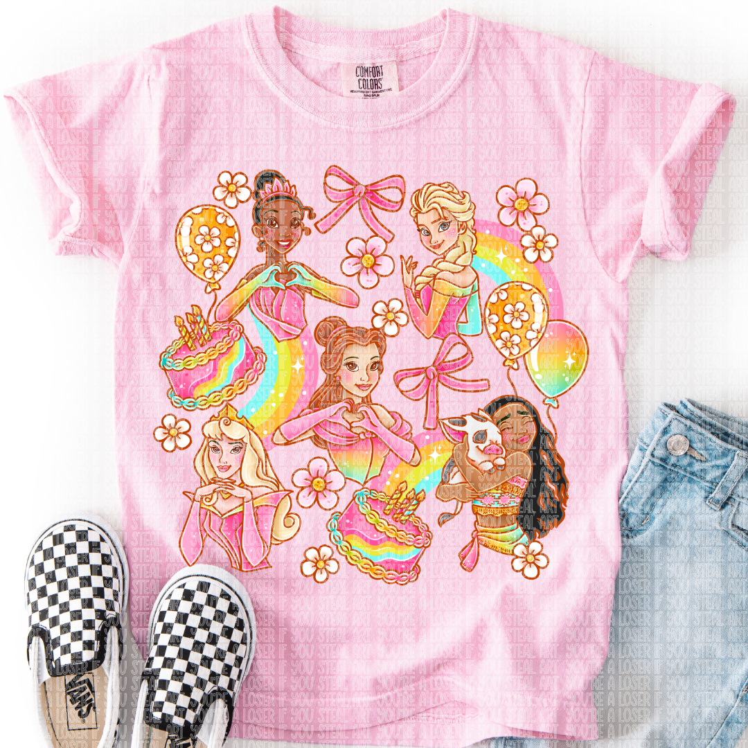 Princess Birthday DTF Transfer
