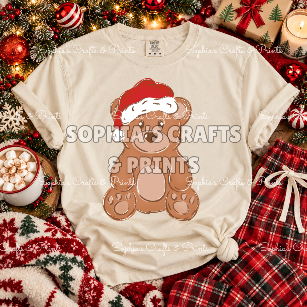Christmas Teddy DTF Transfer