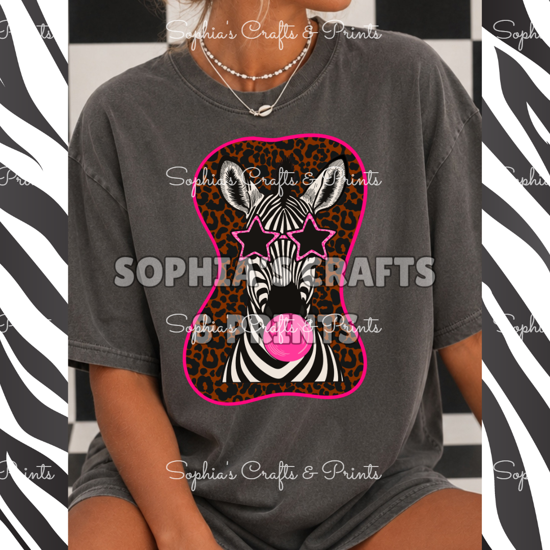 Cool Zebra Print DTF Transfer