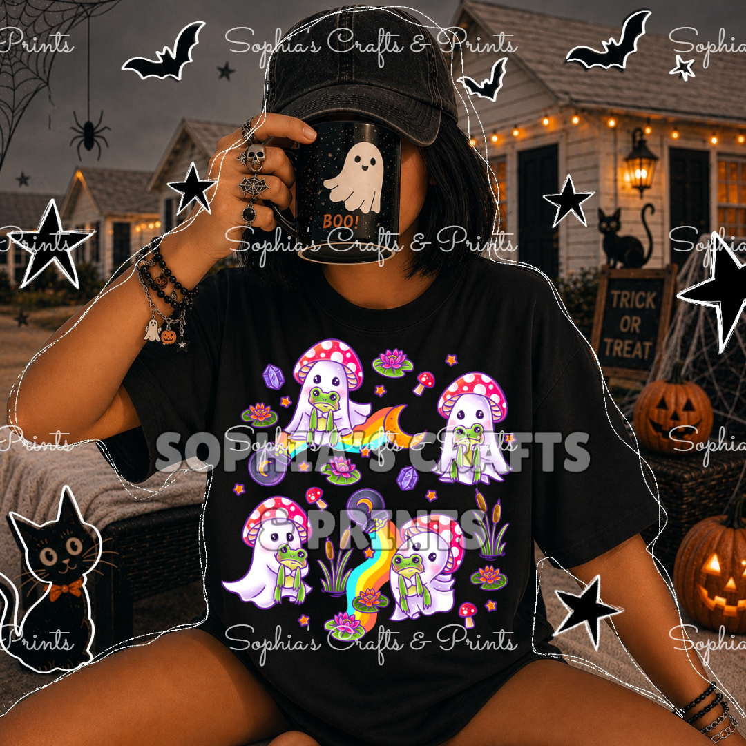 Mushroom Ghosts DTF Transfer