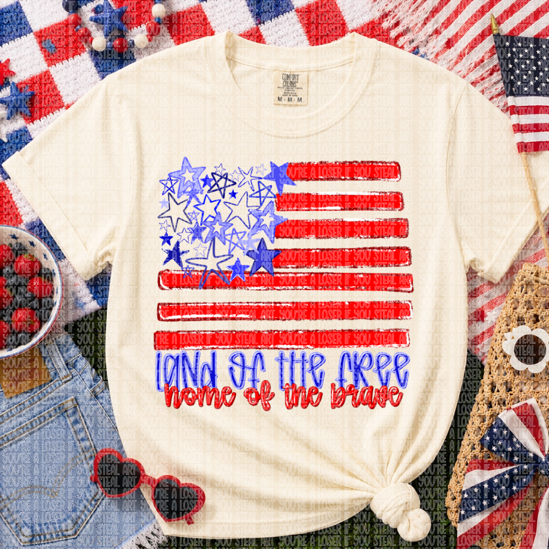 Land of the Free DTF Transfer