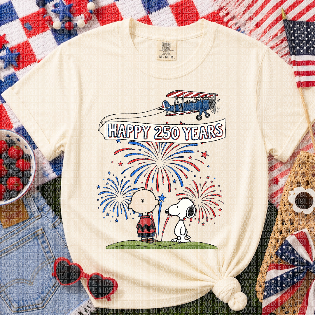 Happy 250 Years Snoopy DTF Transfer