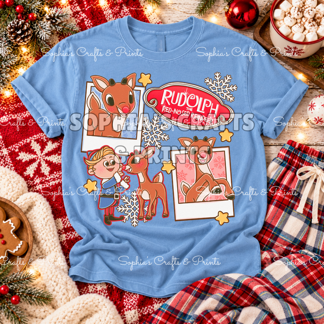 Rudolph Christmas DTF Transfer