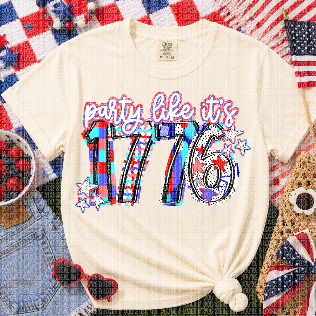 Party Like Its 1776 DTF Transfer