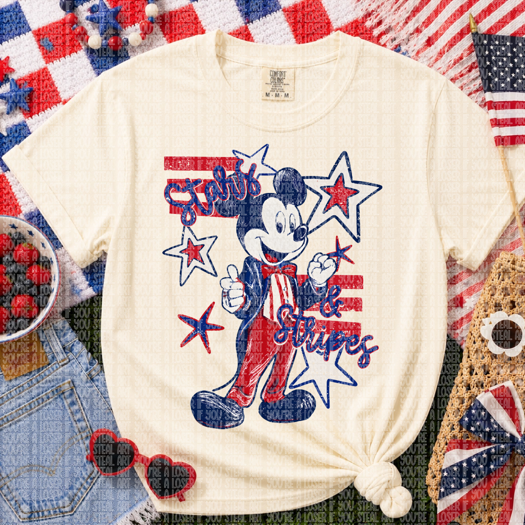 Mickey Stars And Stripes DTF Transfer