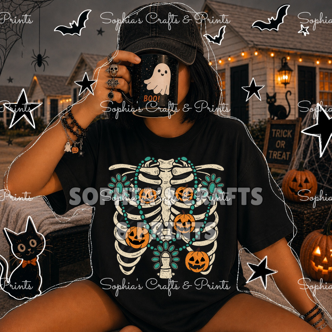 Western Skeleton DTF Transfer
