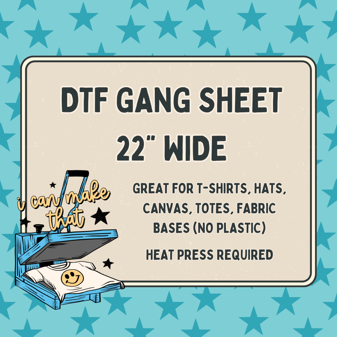 DTF Gangsheet - Use Gang Sheet Builder, We Print it!