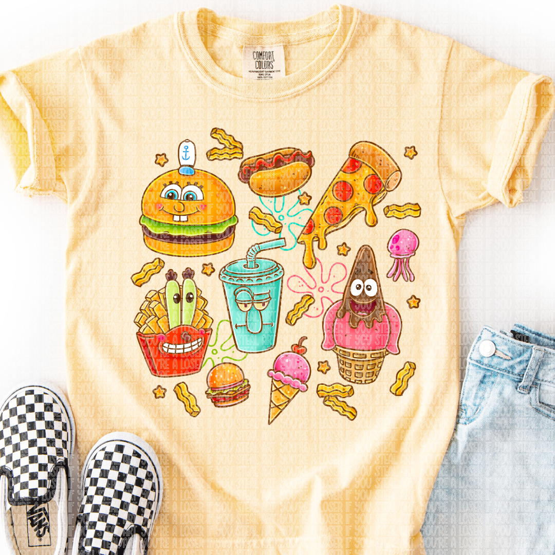 SpongeBob Foodie DTF Transfer