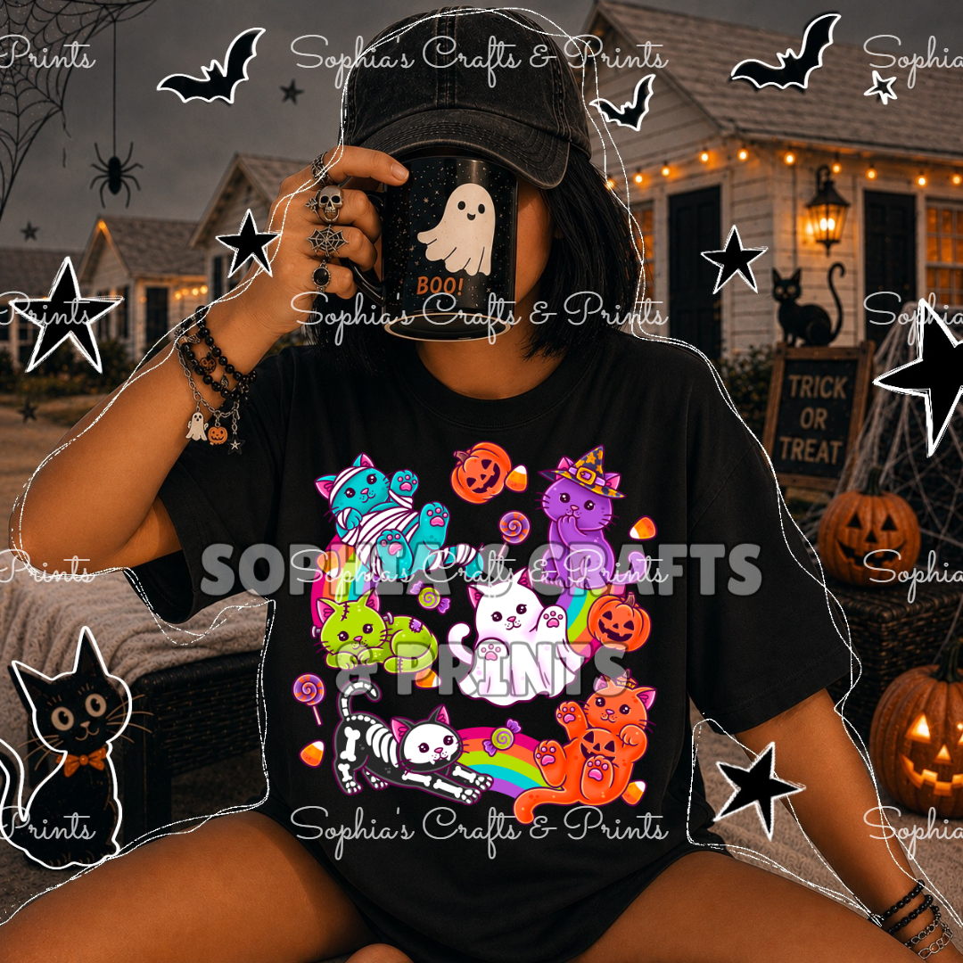 Halloween Kitties DTF Transfer