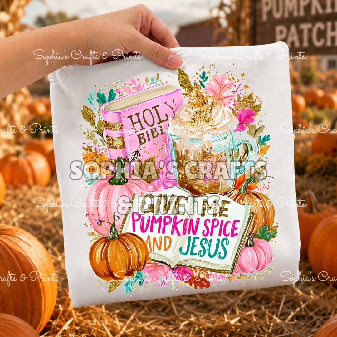 Pumpkin Spice & Jesus DTF Transfer