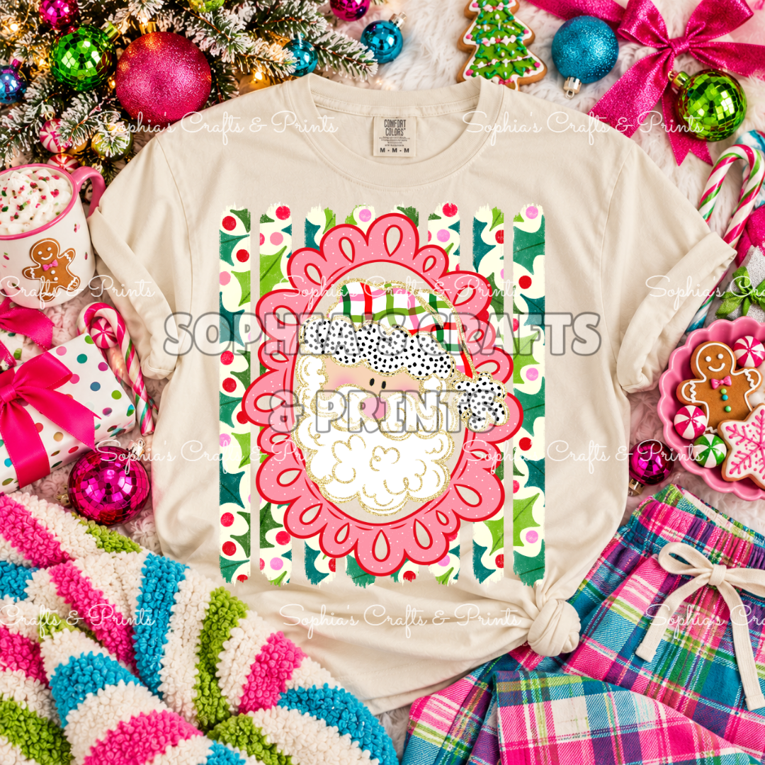 Santa frame NO BOW DTF Transfer