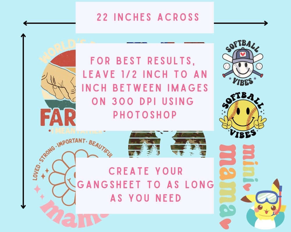 DTF Gangsheet - Gang Sheet - You Build Gangsheet and We Print