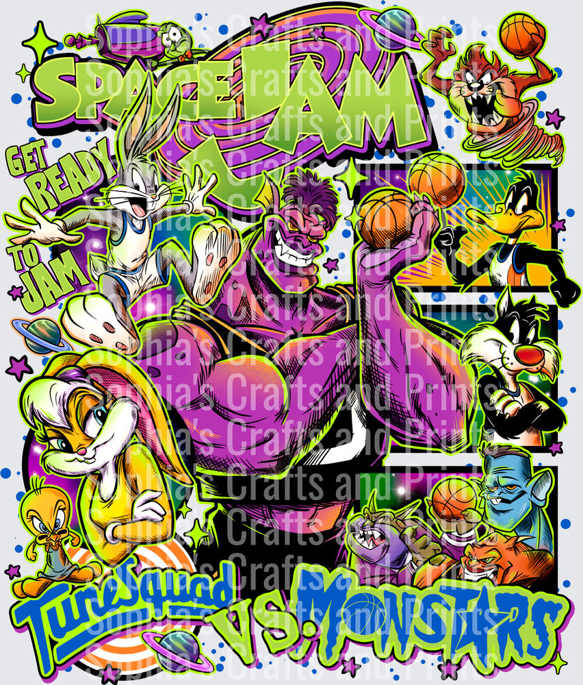Space Jam DTF Transfer