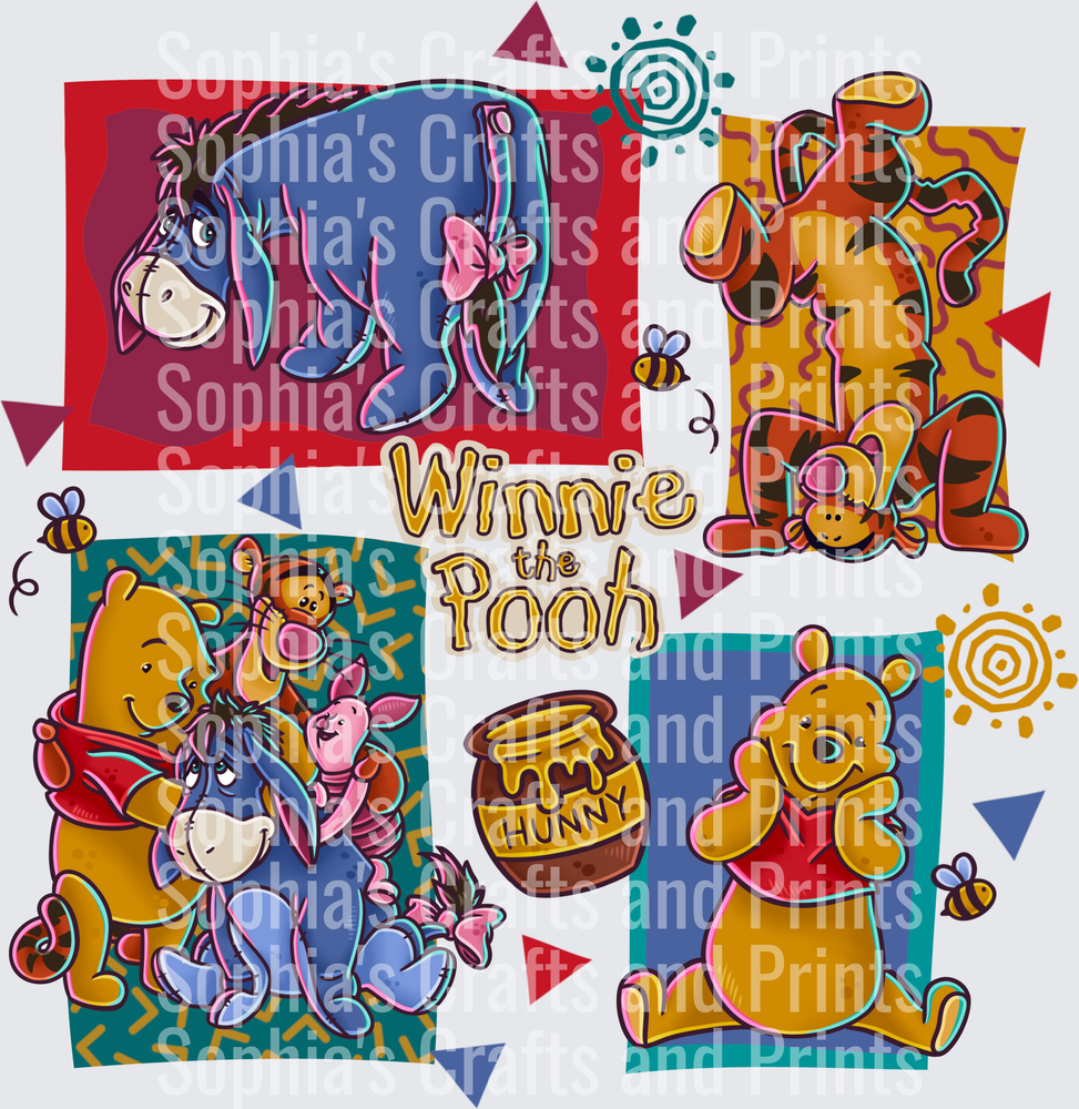 Retro Bear and Friends DTF Transfer