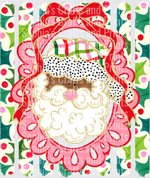 Brown Santa bow frame DTF Transfer