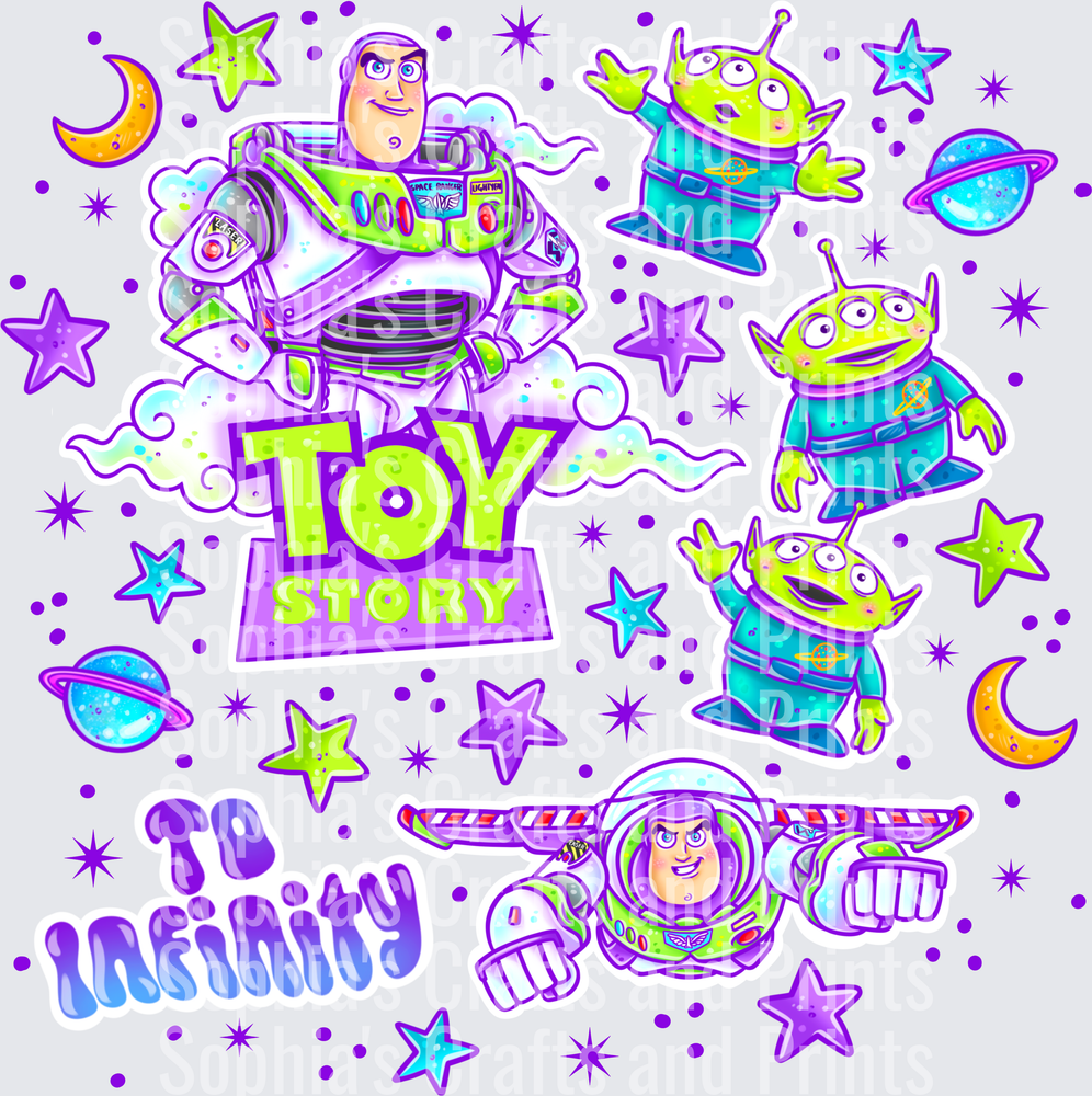 Buzz Lightyear Aliens DTF Transfer