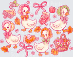 Cozy Fall Geese Pink DTF Transfer