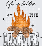 By The Campfire Black DTF Transfer