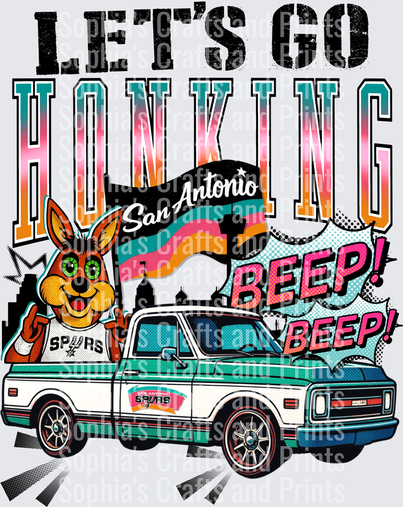 Lets Go Honking Black DTF Transfer