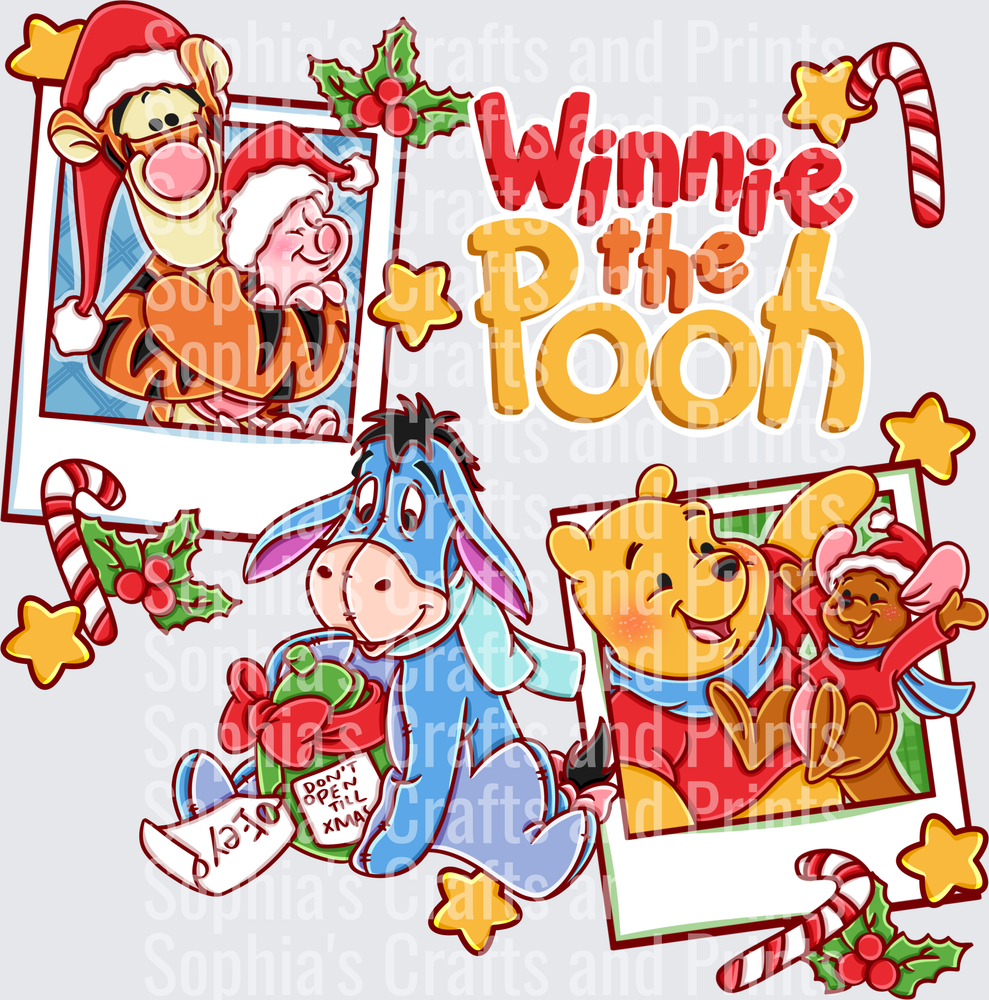 Bear and Friends Christmas DTF Transfer