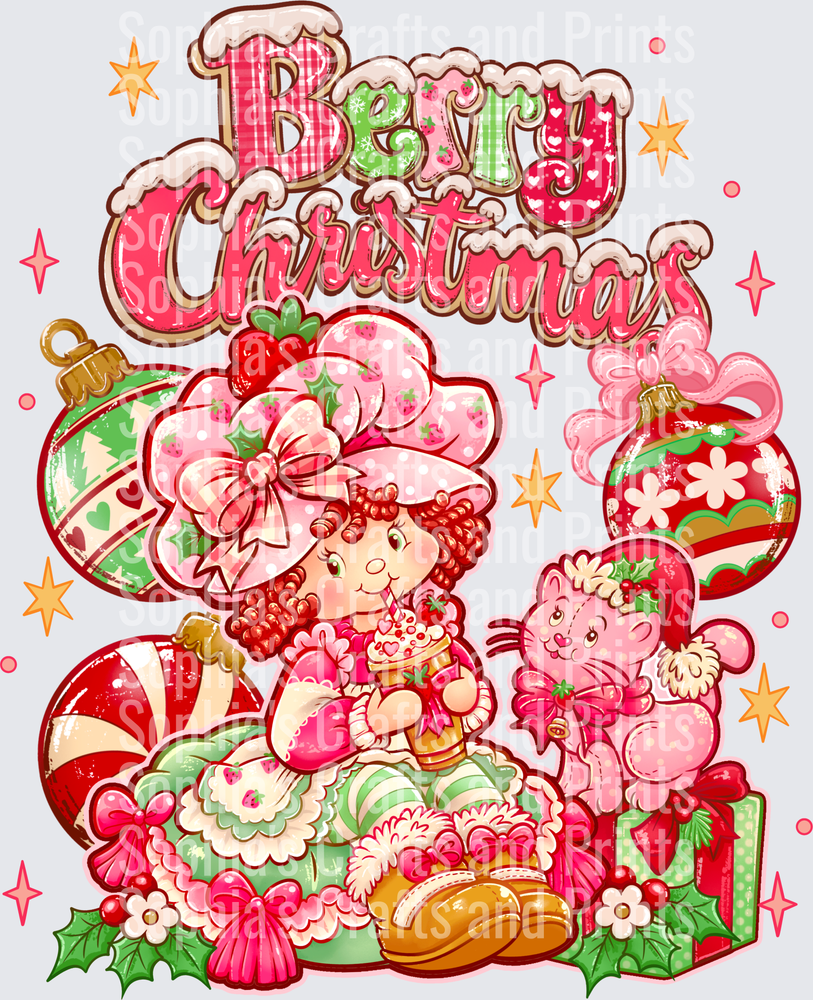 Berry Christmas DTF Transfer