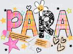 Para Pencil Happy Flower DTF Transfer