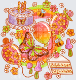 Floral Birthday DTF Transfer