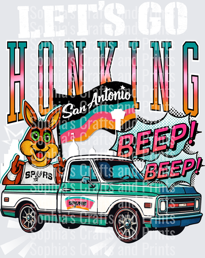 Lets Go Honking White DTF Transfer