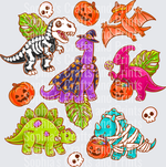 Halloween Dinosaurs DTF Transfer