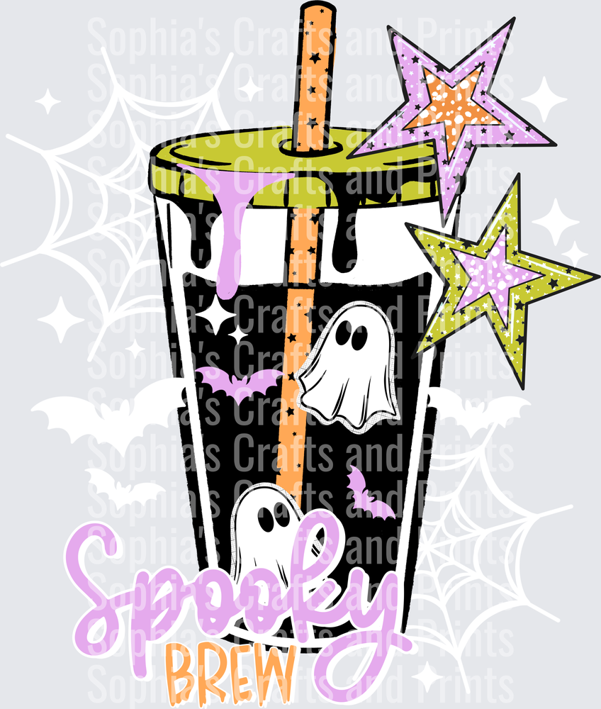 Spooky Brew White DTF Transfer