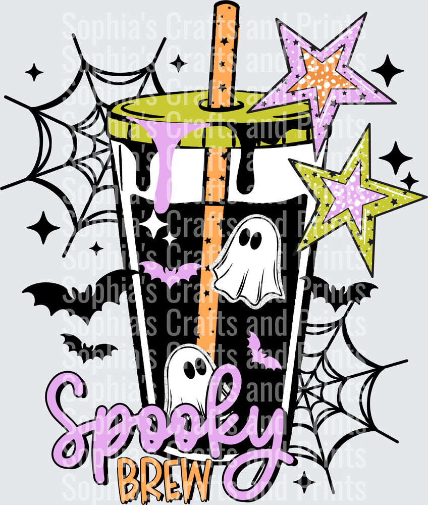 Spooky Brew Coffee DTF Transfer