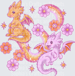 Pastel Dragons DTF Transfer