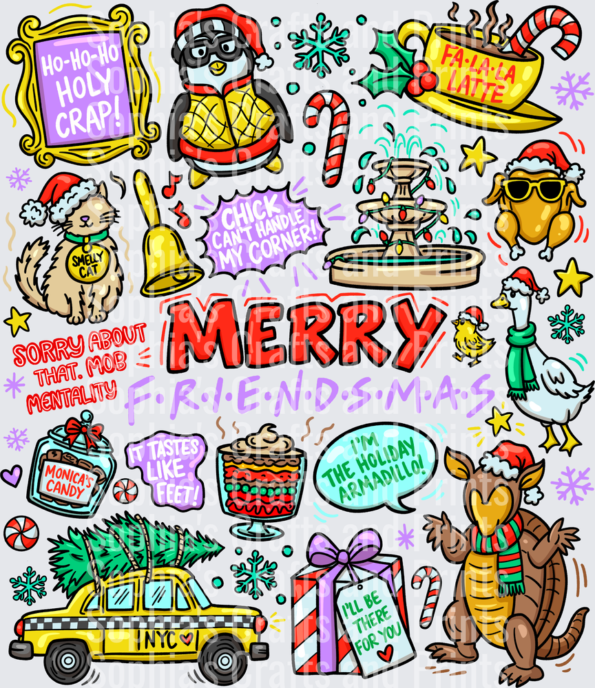 Merry Friendsmas DTF Transfer