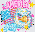 America Never Quits DTF Transfer