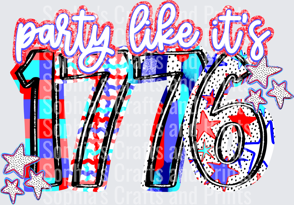 Party Like Its 1776 DTF Transfer