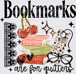 Bookmarks Quitters Black DTF Transfer