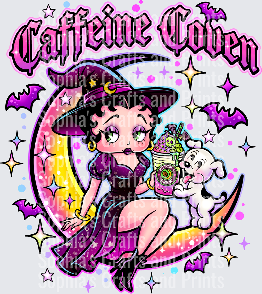 Caffeine Coven Betty DTF Transfer