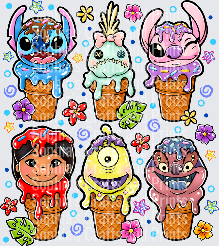 Stitch Ice Cream DTF Transfer