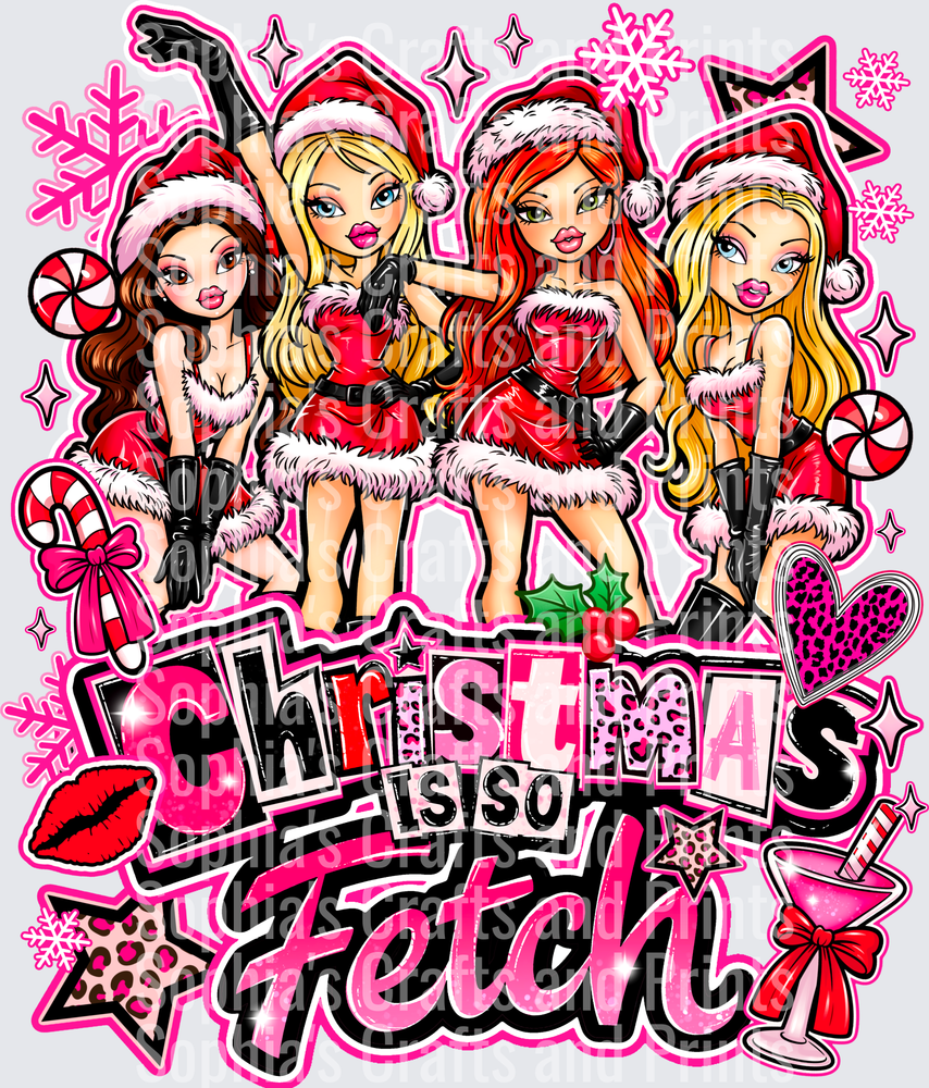 Fetch Christmas DTF Transfers
