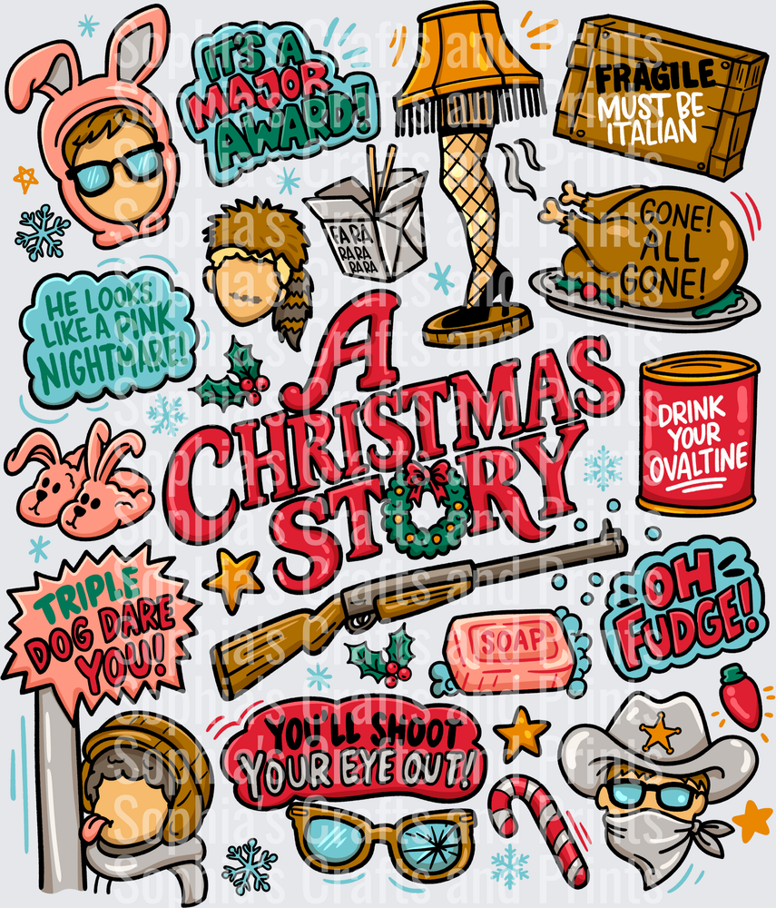 A Christmas Story DTF Transfer
