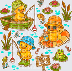 Gone Fishing Ducks DTF Transfer
