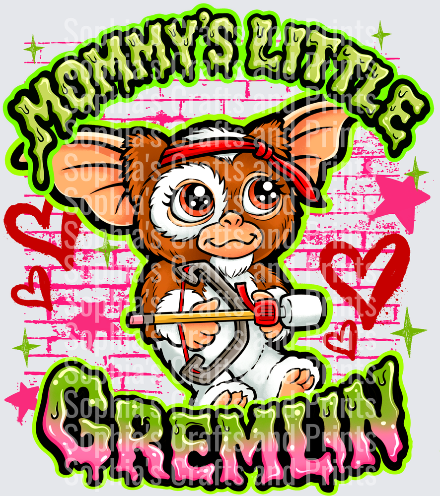 Mommy’s Gremlin Bow DTF Transfer