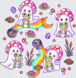 Mushroom Ghosts DTF Transfer