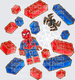 Spider-Man Lego DTF Transfer