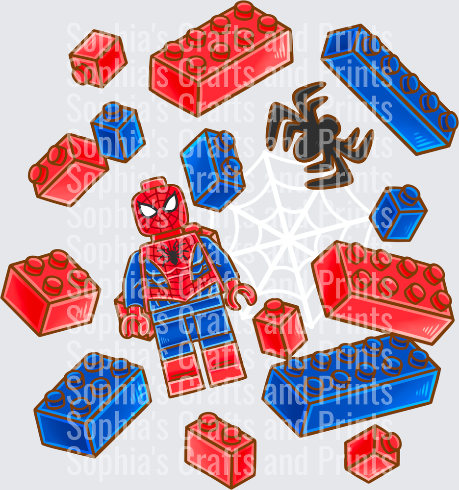 Spider-Man Lego DTF Transfer