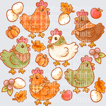 Cozy Fall Chickens DTF Transfer