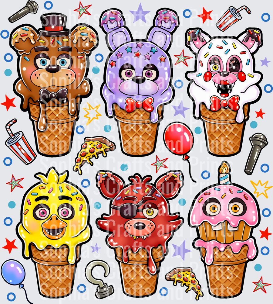 Five Nights At Freddy’s DTF Transfer