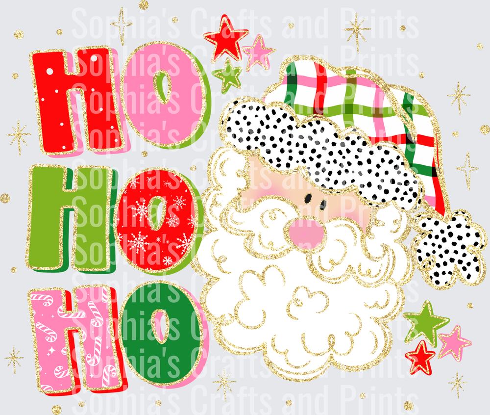 ho ho ho Santa DTF Transfer