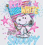 Red White Snoopy DTF Transfer