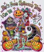 She's From Halloween Town I Can Tell DTF Transfer